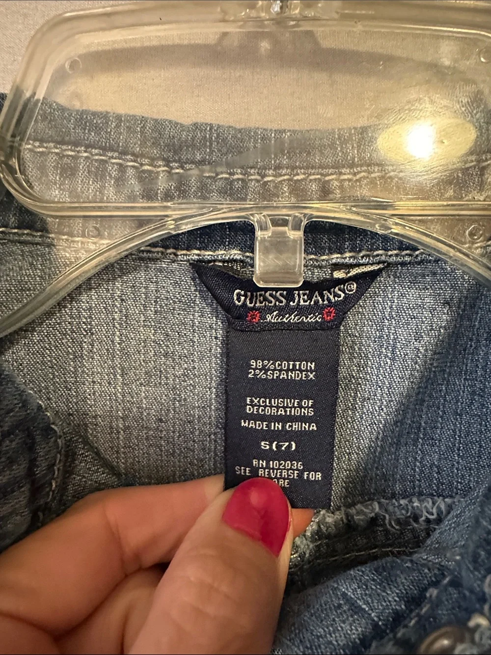 Guess Girls' Denim Button-Front Dress in Blue